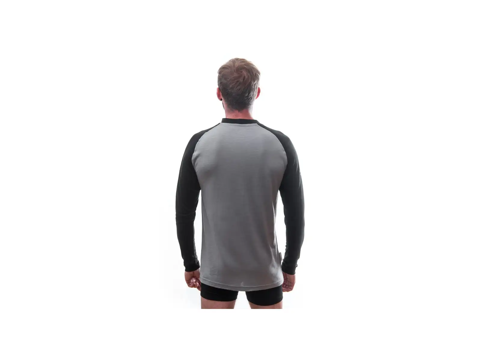 Sensor Merino Active Pt Adventure męska koszulka długi rękaw szara/czarna