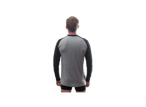 Sensor Merino Active Pt Adventure męska koszulka długi rękaw szara/czarna