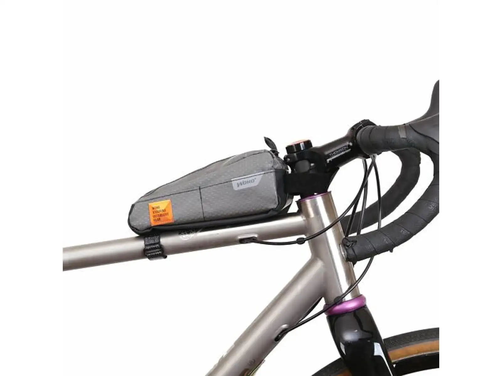 Woho X-Touring Top-Tube torba na ramę 850 ml Honeycomb Iron szara