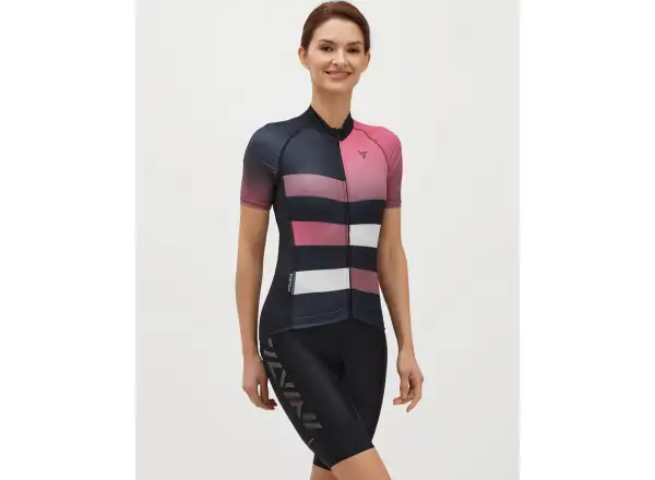 Silvini Mazzana damski dres krótki rękaw Black/Fuchsia