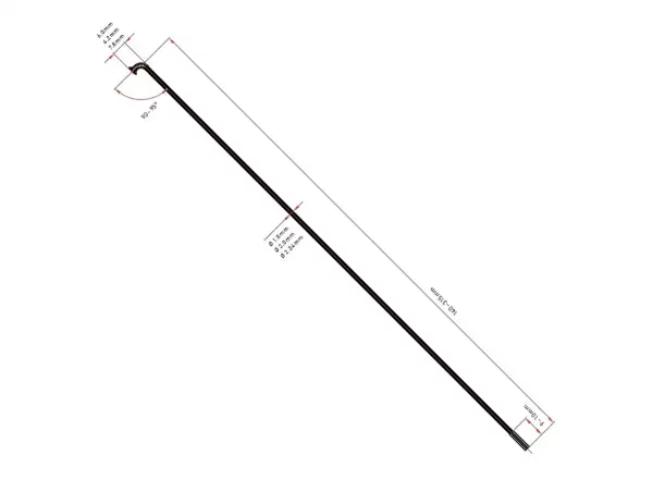 DT Swiss Champion drut czarny 2,34 mm