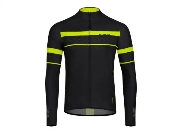 Etape Comfort 2.0 męska koszulka z długim rękawem czarna/żółta fluo