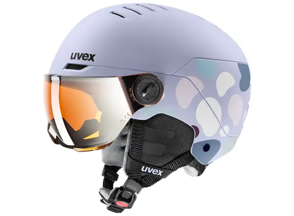 Uvex Rocket Jr Visor kask narciarski cool lavender abstract matt