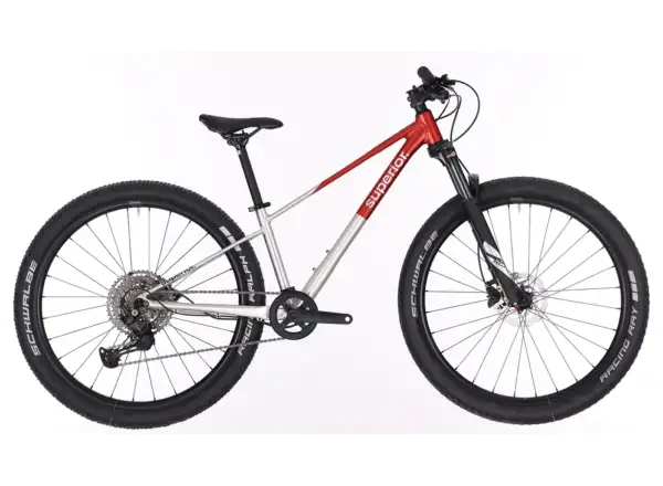Superior TEAM 27.3 rower dziecięcy Gloss Brushed Alu / Red