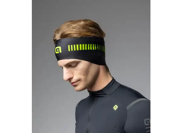 Alé Strada opaska na głowę Black/Fluo Yellow