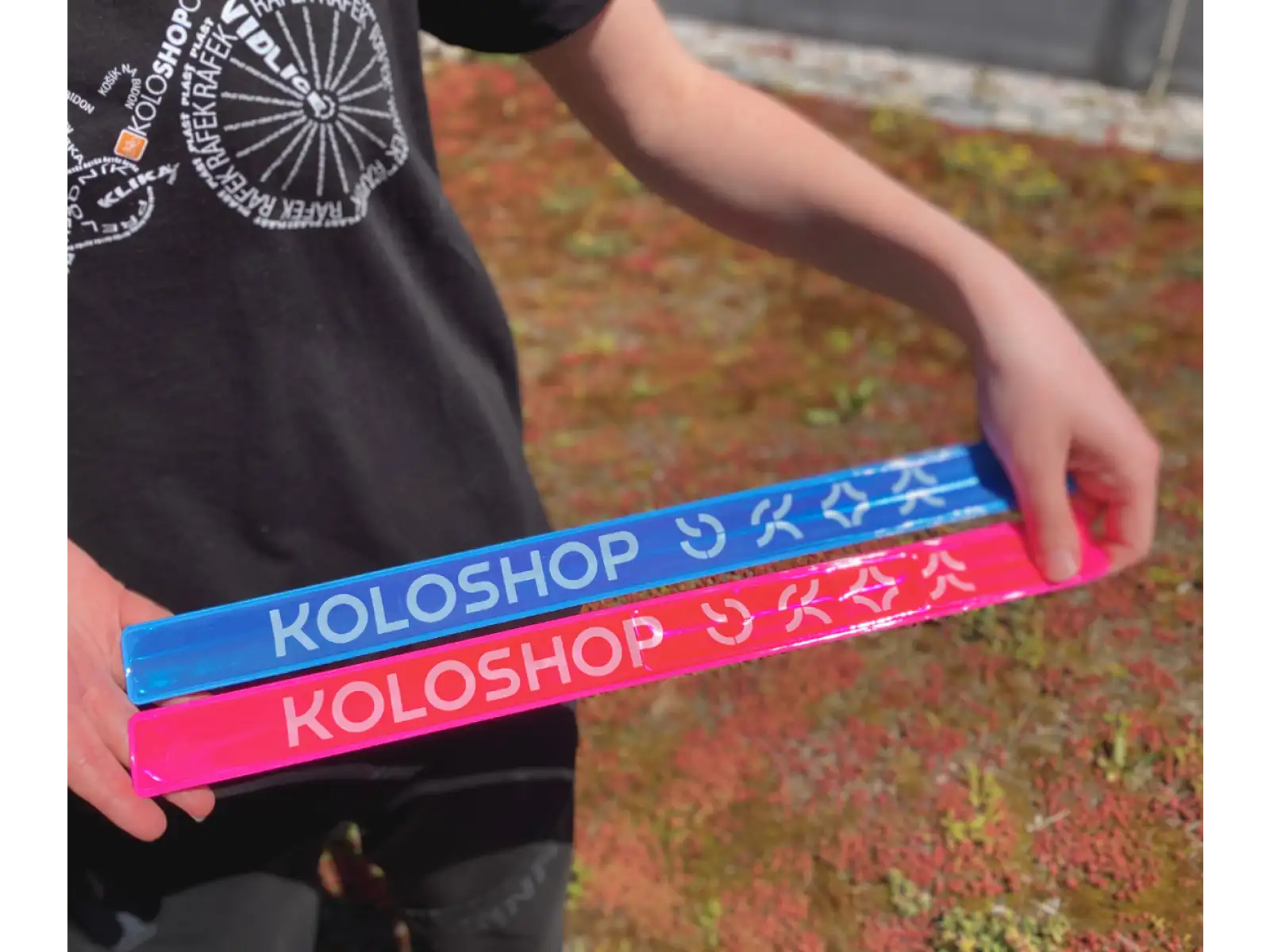 Koloshop taśma 40 cm odblaskowa niebieska
