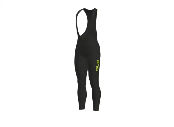 ALÉ Calzamaglia C/B Winter męskie zimowe spodnie rowerowe black/fluo yellow