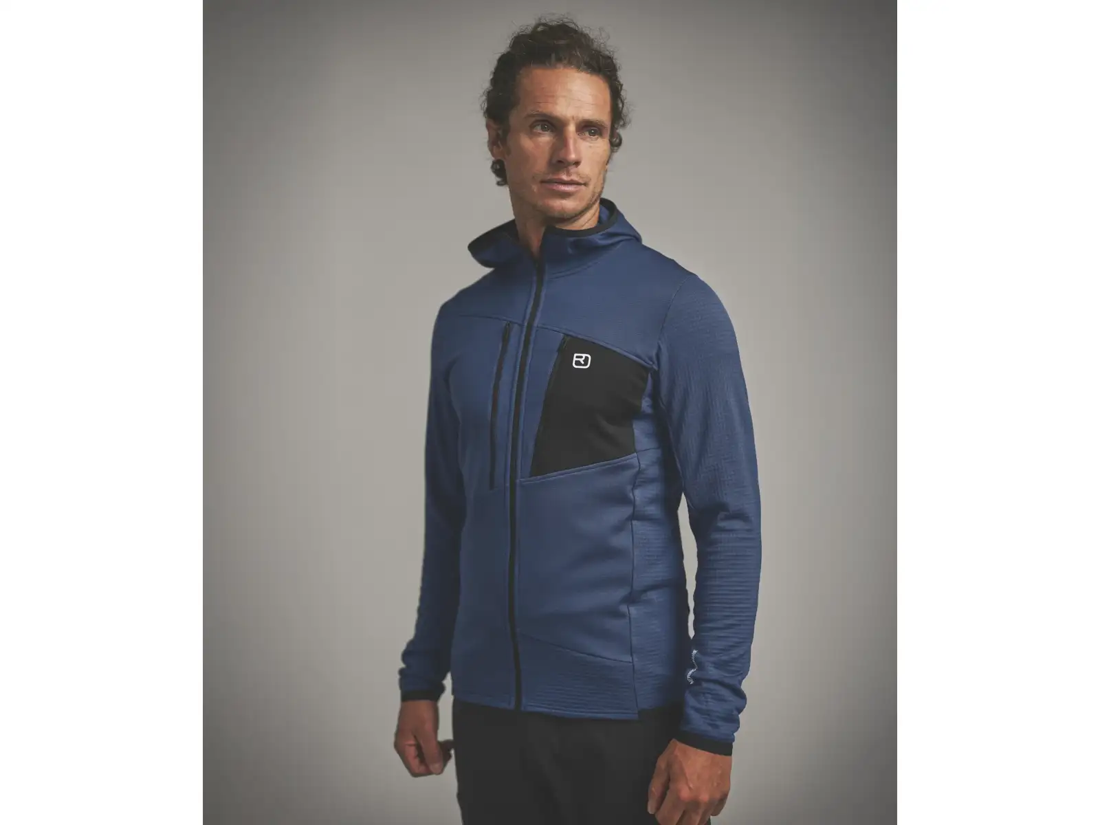 Ortovox Fleece Grid Hoody męska bluza Black Raven
