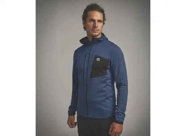 Ortovox Fleece Grid Hoody męska bluza Black Raven