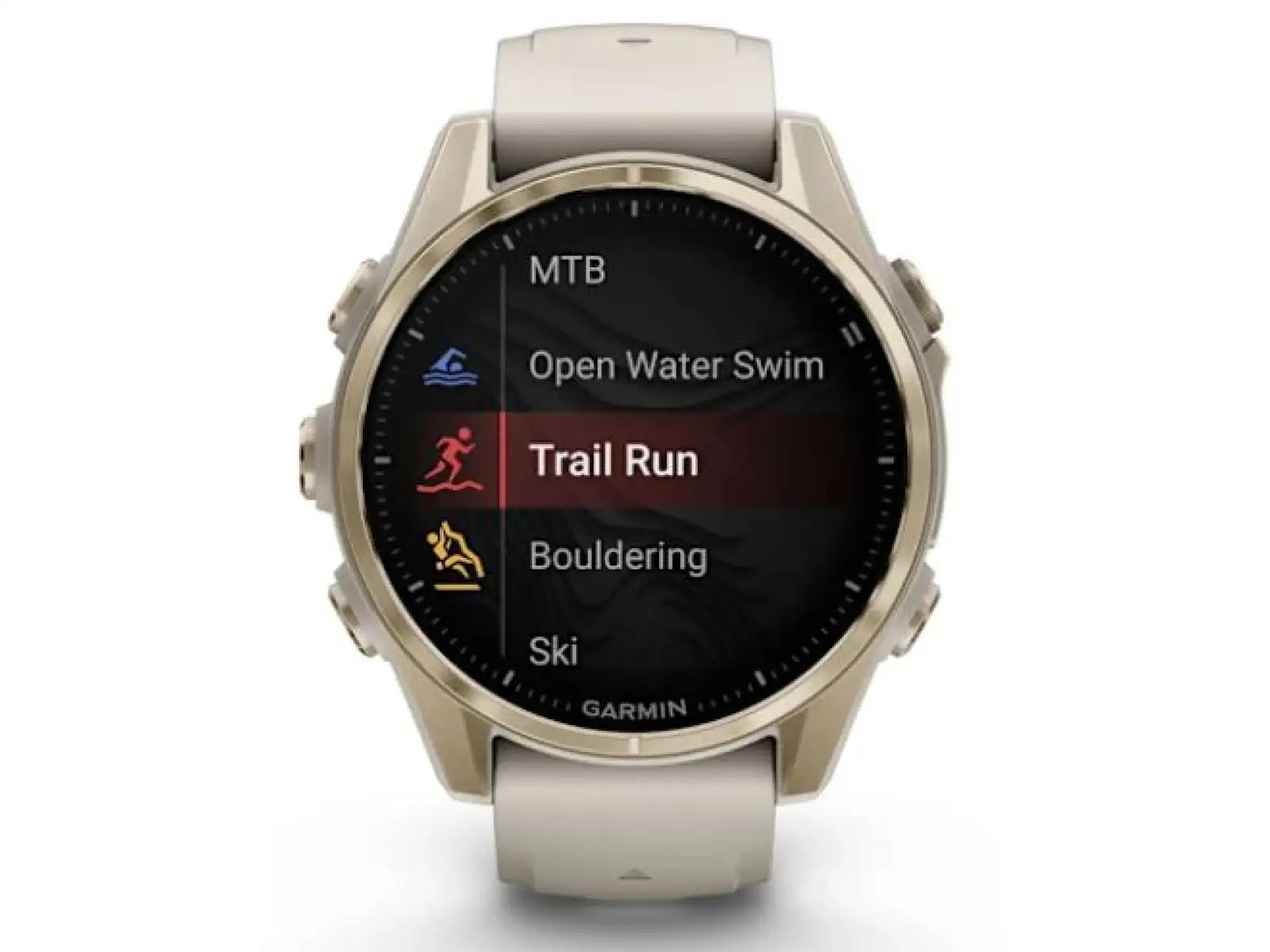 Garmin fenix 8 - 43 mm AMOLED Sapphire smartwatch Soft Gold Fog grey