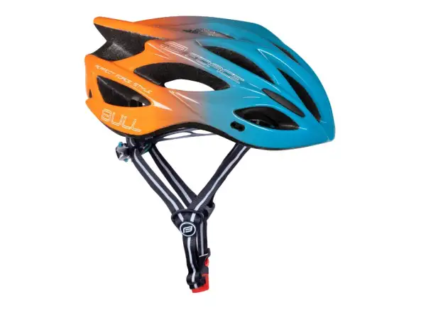 Force Bull Hue kask rowerowy modra/pomarańczowa