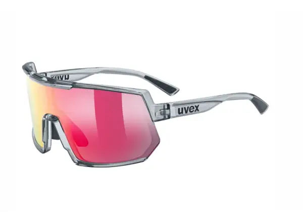 Uvex Sportstyle 235 okulary okulary Smoke Transparent/Mirror Red