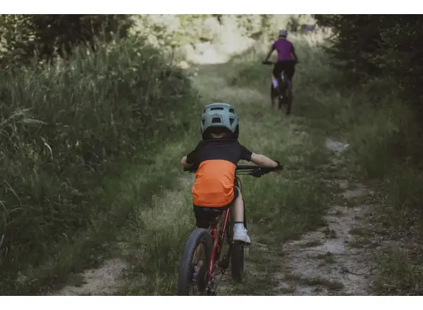 Force Kid MTB Cheery dziecięca koszulka rowerowa krótki rękaw czarna/pomarańczowa