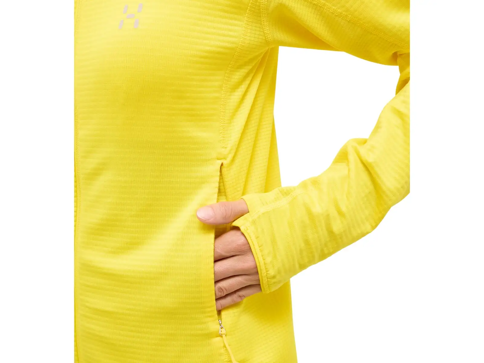 Haglöfs L.I.M Mid Multi Hood damska bluza z kapturem żółta