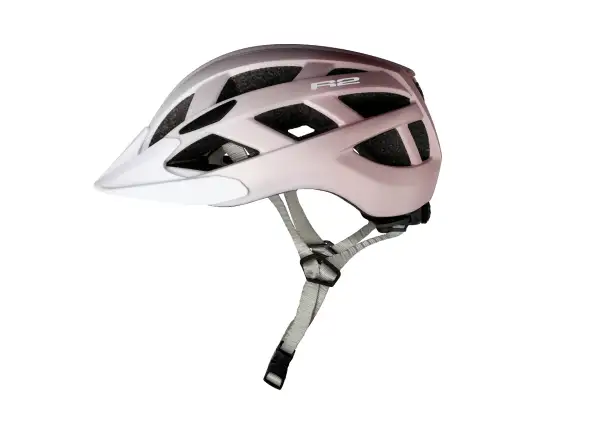R2 Lumen kask rowerowy biały/pudrowy różowy