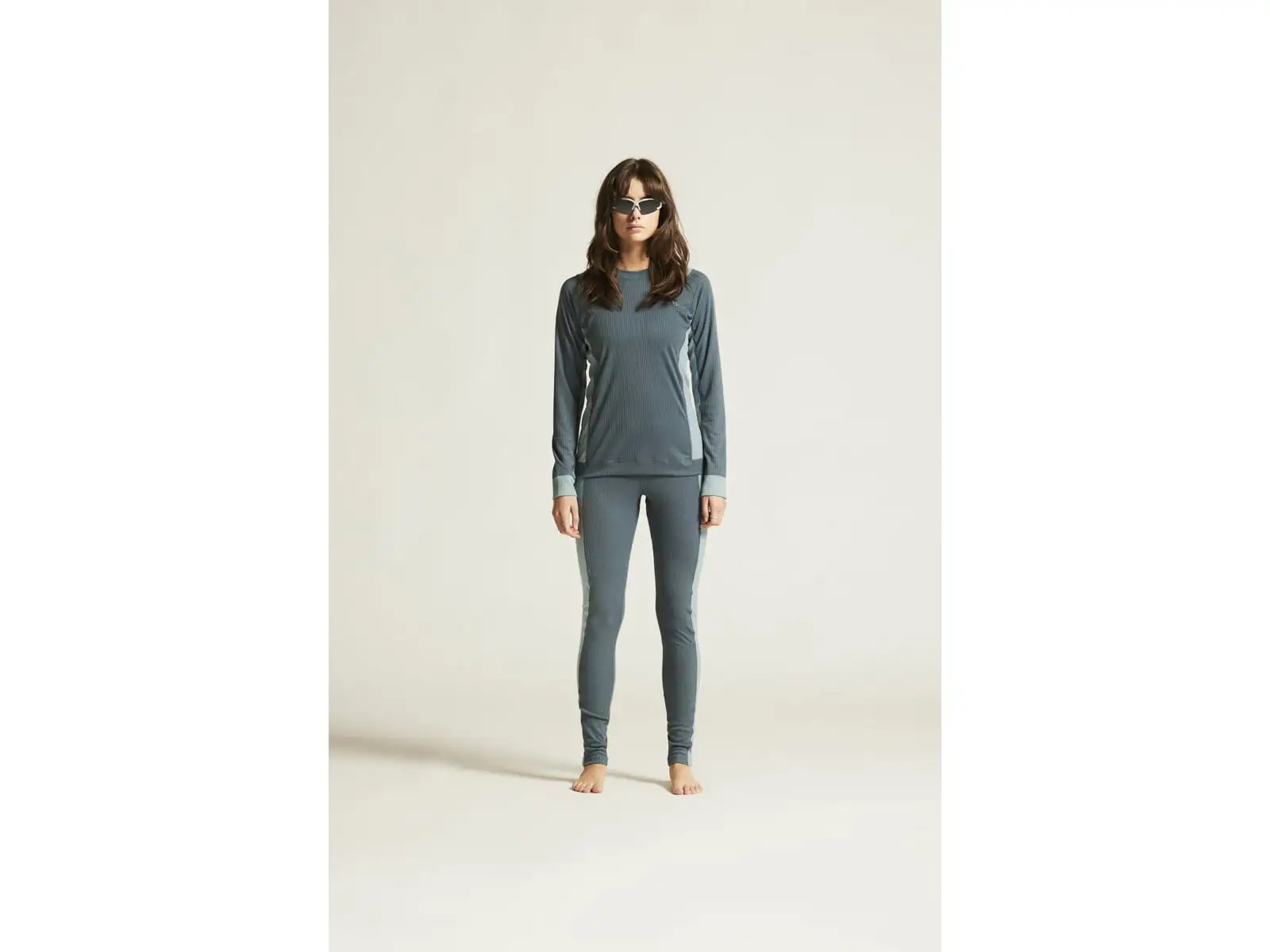 Craft Core Dry Baselayer damski zestaw koszulka długi rękaw+spodnie niebieska