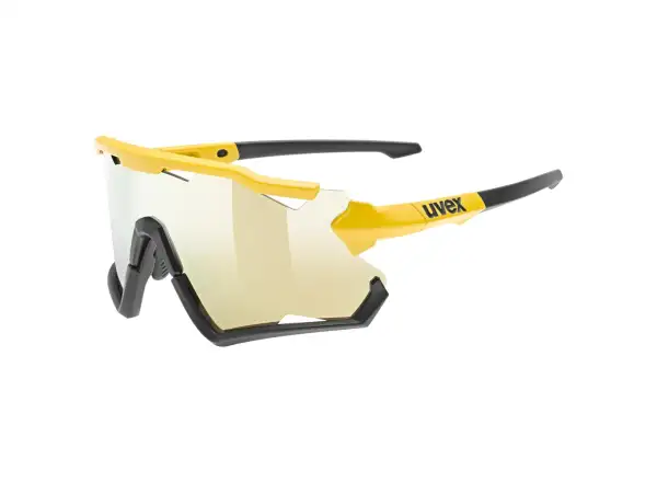 Uvex Sportstyle 228 okulary rowerowe Sunbee Black Mat/Mirror Yellow