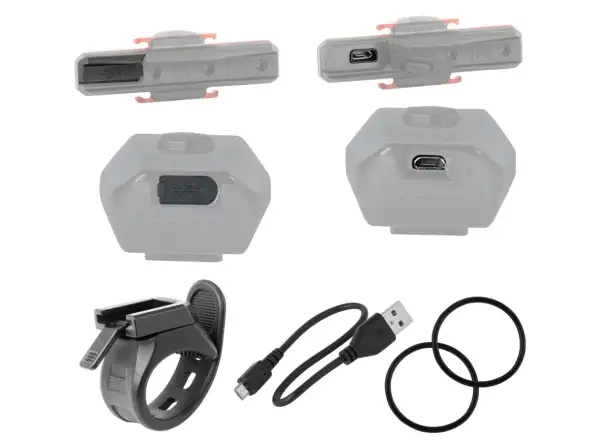 Force Glare zestaw świateł przednich i tylnych USB
