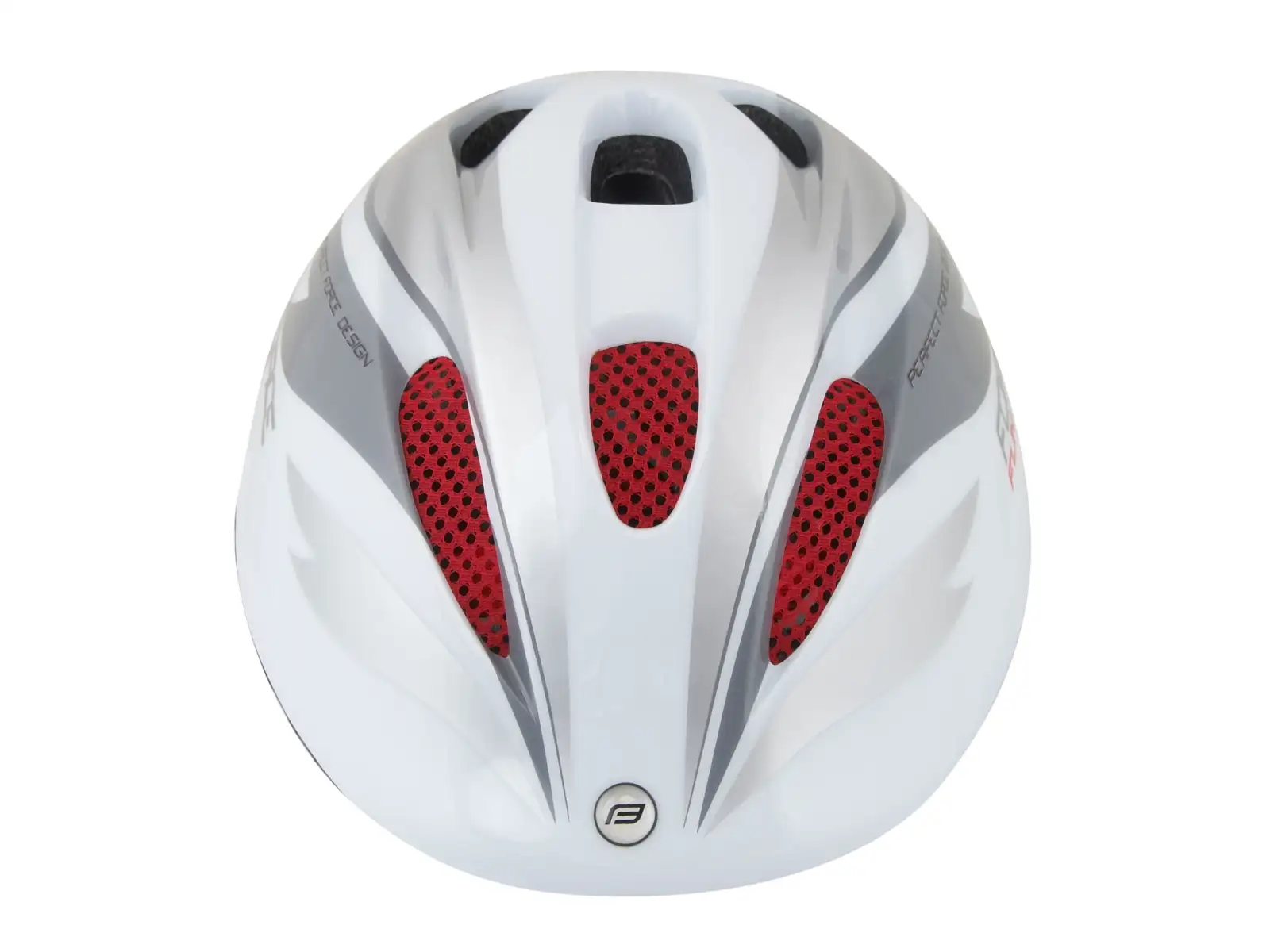 Force Fun Stipes dziecięcy kask biała/czerwona