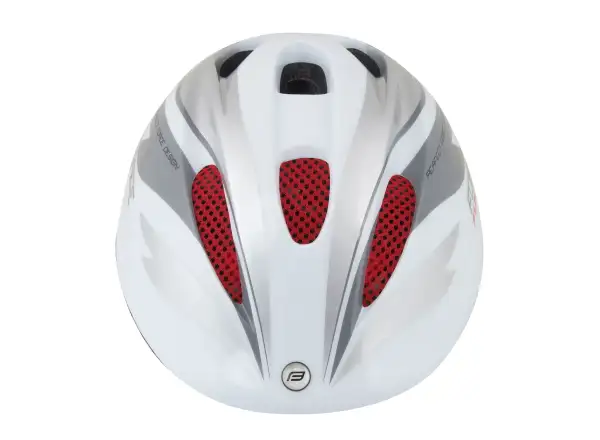 Force Fun Stipes dziecięcy kask biała/czerwona