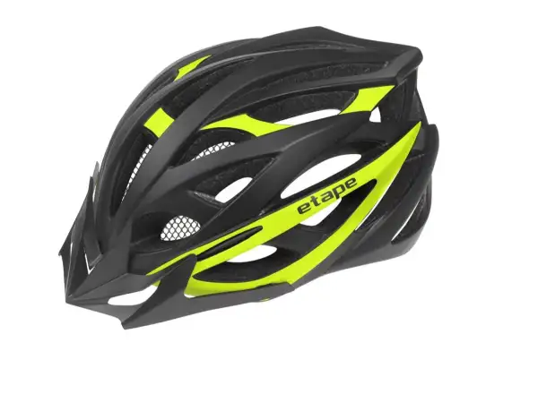 Etape Magnum kask rowerowy czarna/żółta fluo mat
