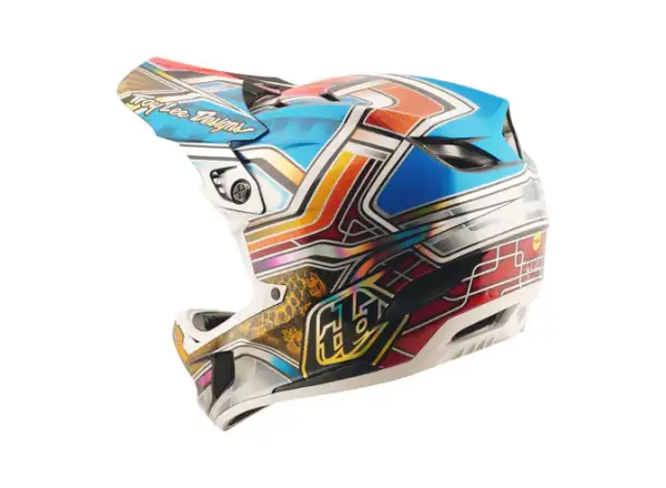 Troy Lee Designs D4 Carbon kask Lowrider Blue