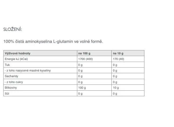 Sponser L-glutamine 100% Pure glutamina 350 g