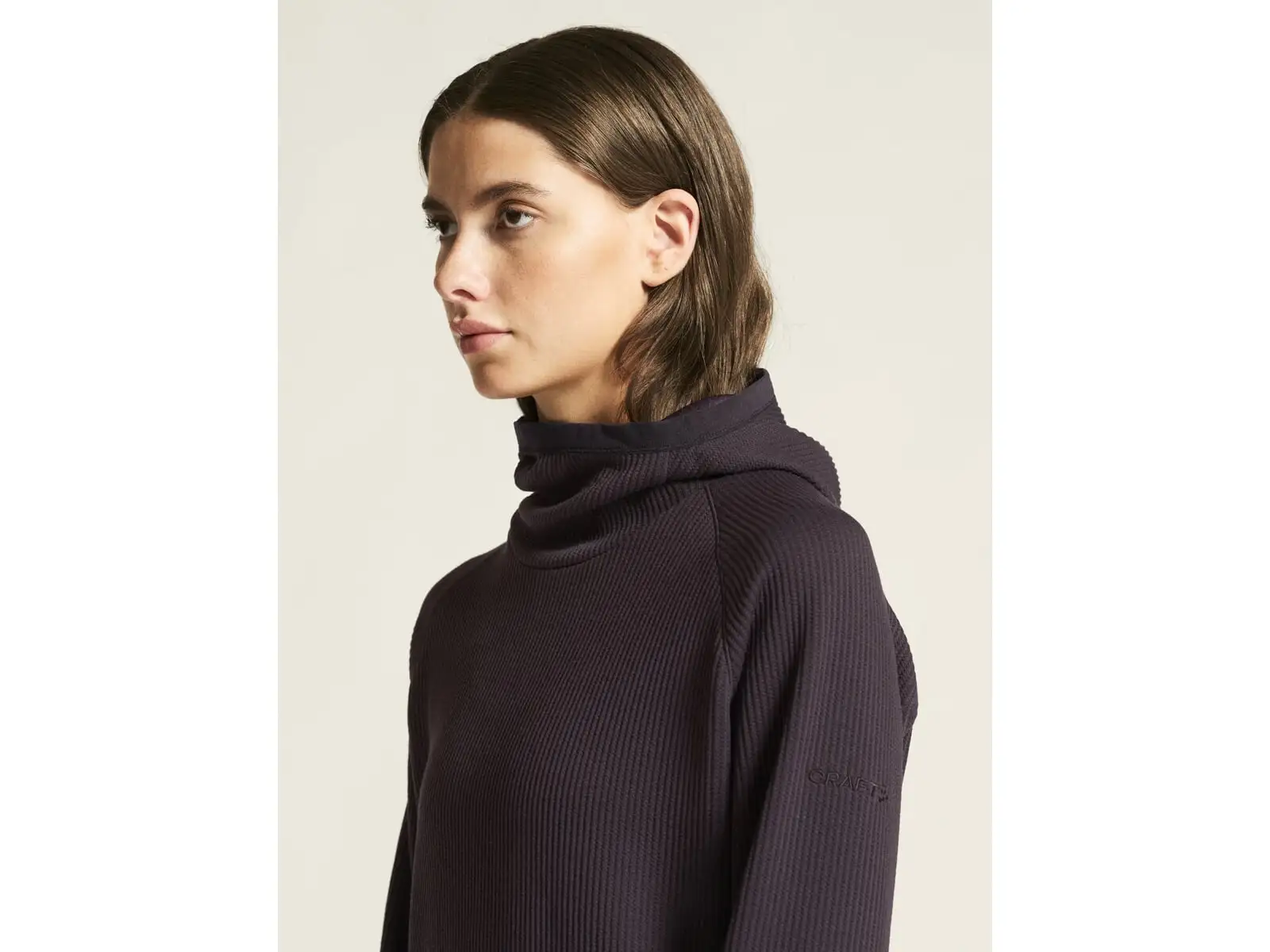 Craft Grid Hood damska bluza z kapturem fioletowa