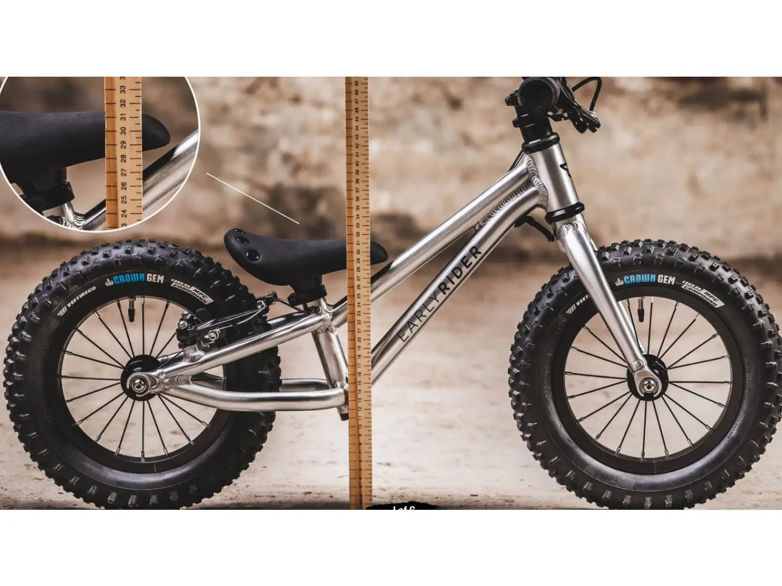 Early Rider Big Foot 12 rowerek biegowy dla dzieci Brushed Aluminium