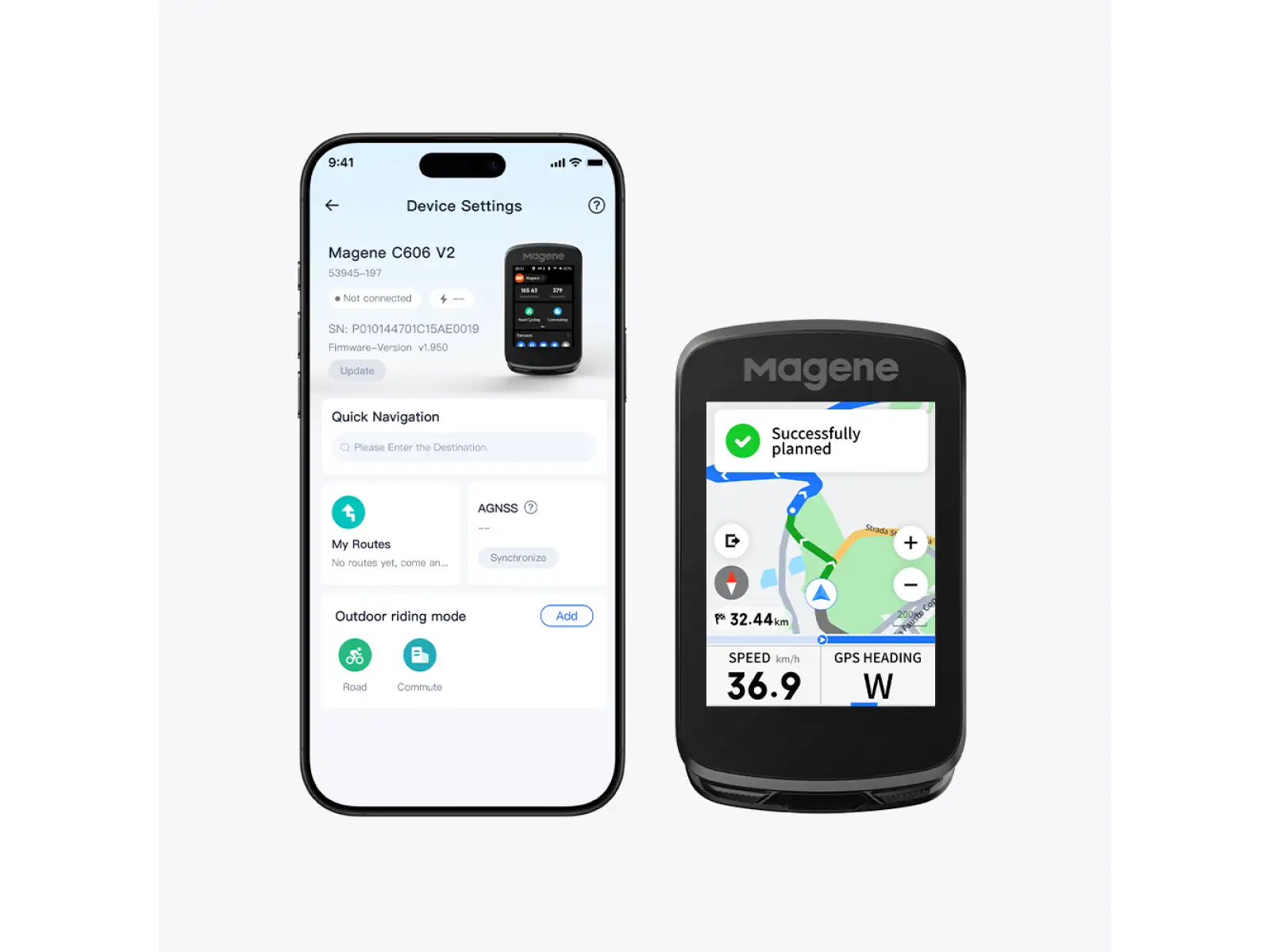 Magene C606 V2 GPS komputer rowerowy