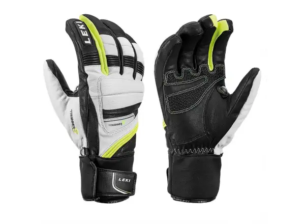 Leki Griffin Prime S narciarskie rękawice white/black/yellow
