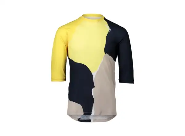 POC Pure damski MTB dres 3/4 rękaw Color Splashes Multi Sulfur Yellow