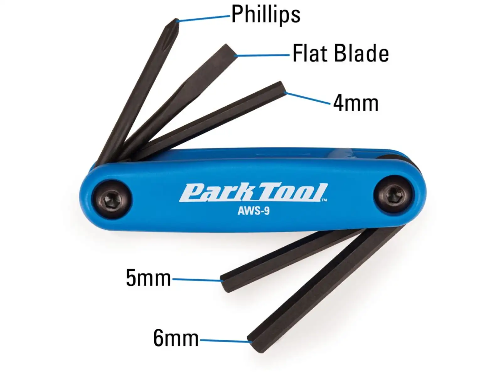 Park Tool AWS-9-2 zestaw kluczy w nożu 5szt
