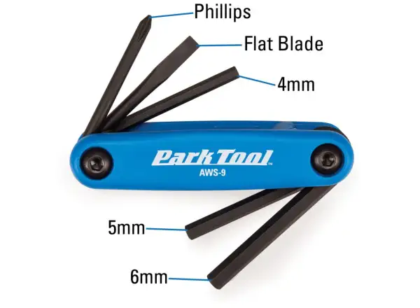 Park Tool AWS-9-2 zestaw kluczy w nożu 5szt