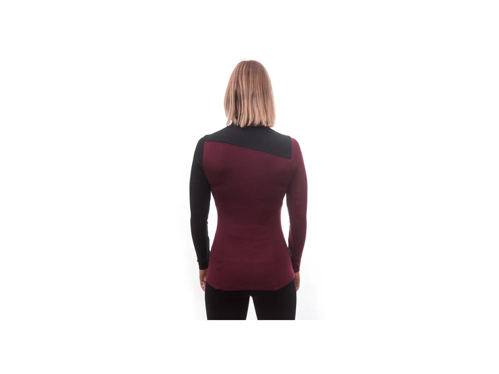 Sensor Merino Extreme damska koszulka dlugi rekaw czarna/Port Red