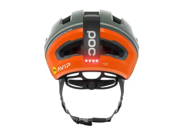 POC Omne Beacon MIPS kask rowerowy Fluorescent Orange AVIP/Epidote Green Matt