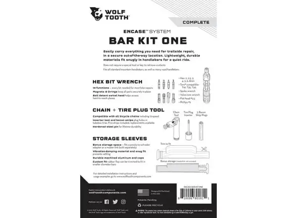 Wolf Tooth EnCase System Bar zestaw narzędzi One do kierownicy 17,5 mm