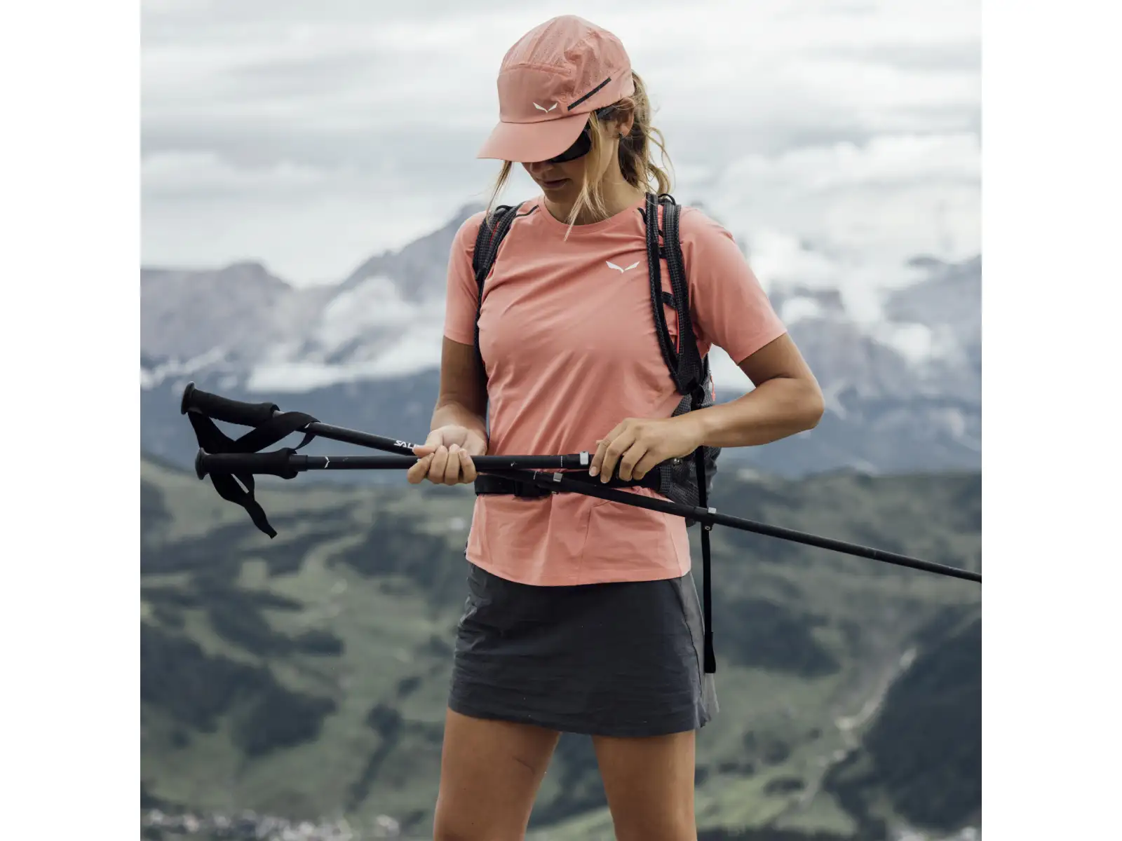 Salewa Puez Aluminum Pro kijki turystyczne Hot Neon Orange