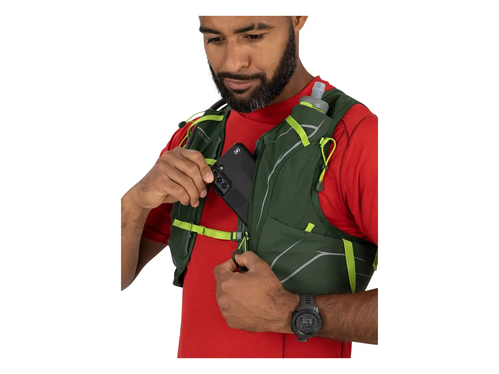 Osprey Duro 1.5 kamizelka biegowa 1,5 l + 2x butelka Hydraulics 0,5 l Phantom Grey/Toffee Orange