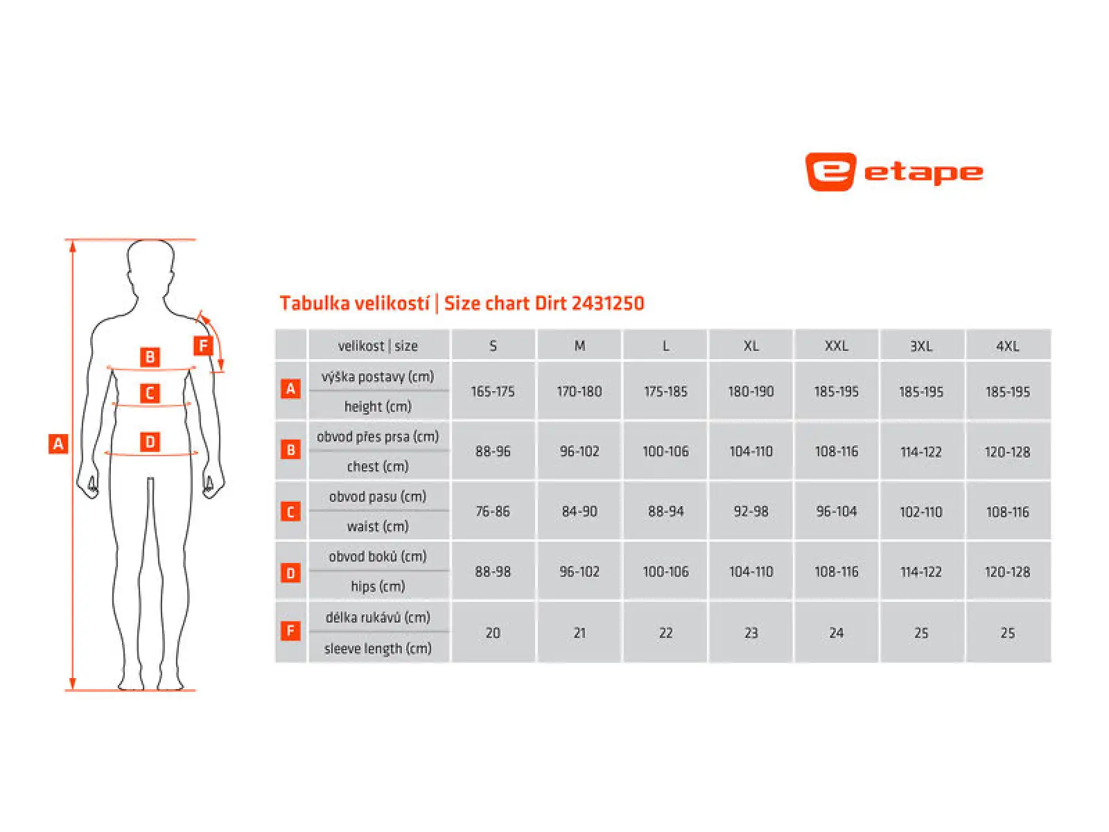Etape Dirt męska koszulka z krótkim rękawem Modrá/Oranžová
