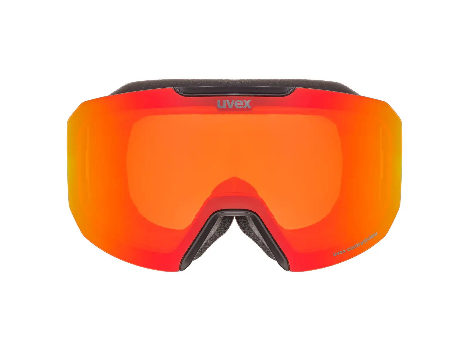 Uvex Evidnt Attract gogle narciarskie black matt/red-orange