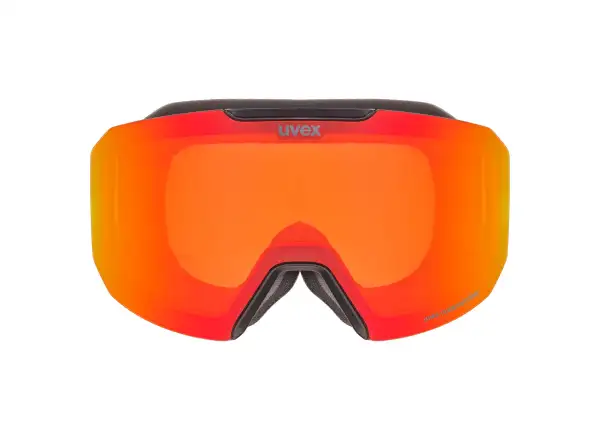 Uvex Evidnt Attract gogle narciarskie black matt/red-orange