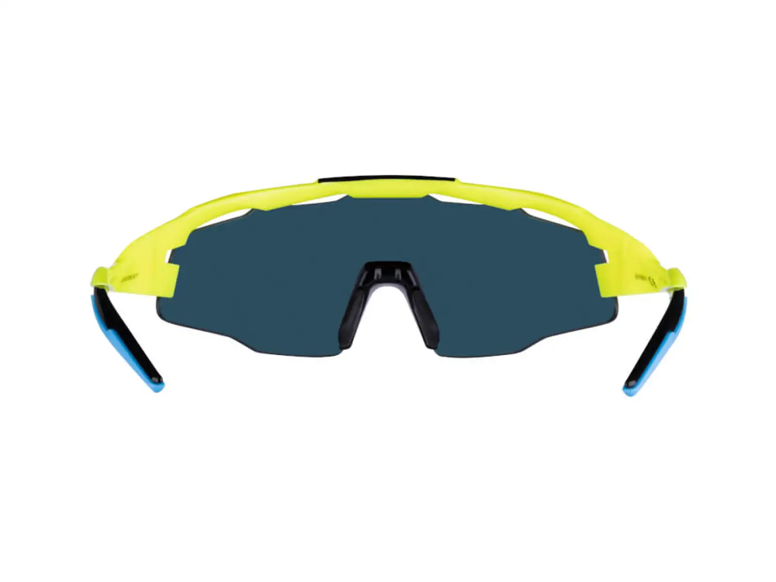 Force Everest okulary rowerowe fluo/niebieskie lustrzane szkła