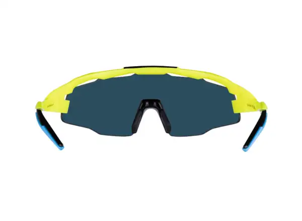Force Everest okulary rowerowe fluo/niebieskie lustrzane szkła