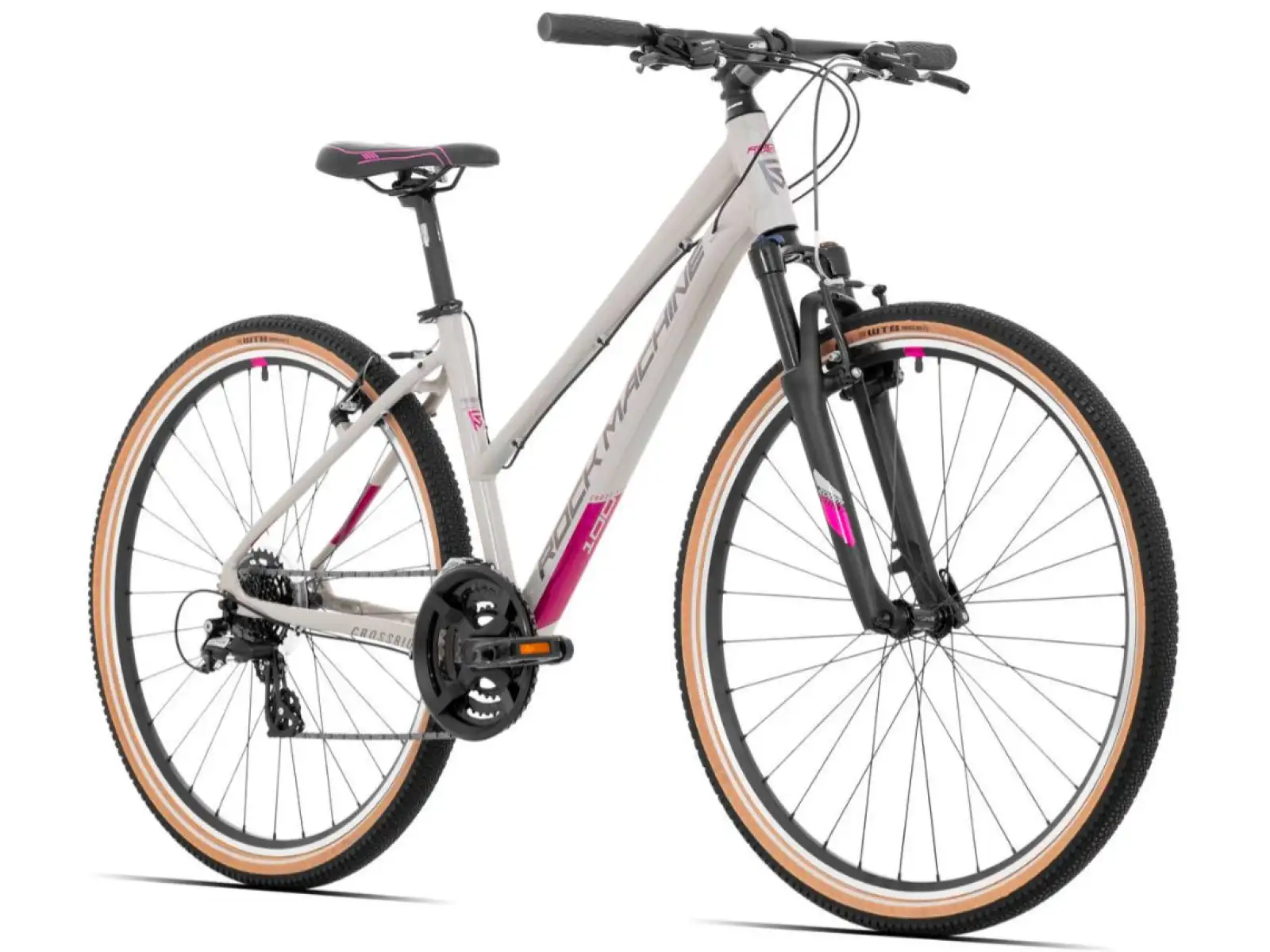 Rock Machine CrossRide 100 Lady gloss light grey/dark grey rower trekkingowy