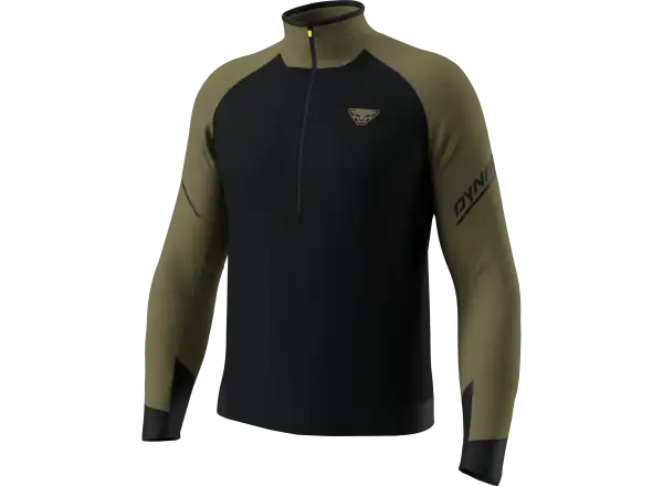 Dynafit Alpine Zip męska koszulka do biegania długi rękaw Military green/0910