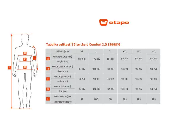 Etape Comfort 2.0 męska koszulka z długim rękawem czarna/żółta fluo