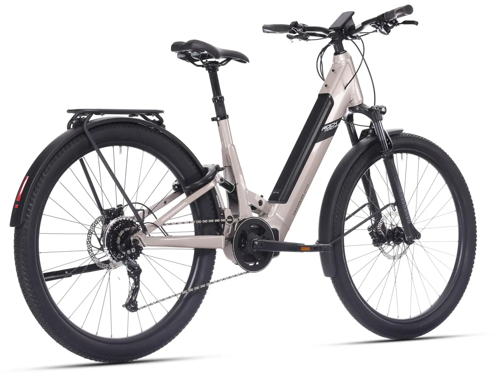 Rock Machine Crossride e450 FS niskonastupowe pełne zawieszenie rower elektryczny Sand Grey/Black
