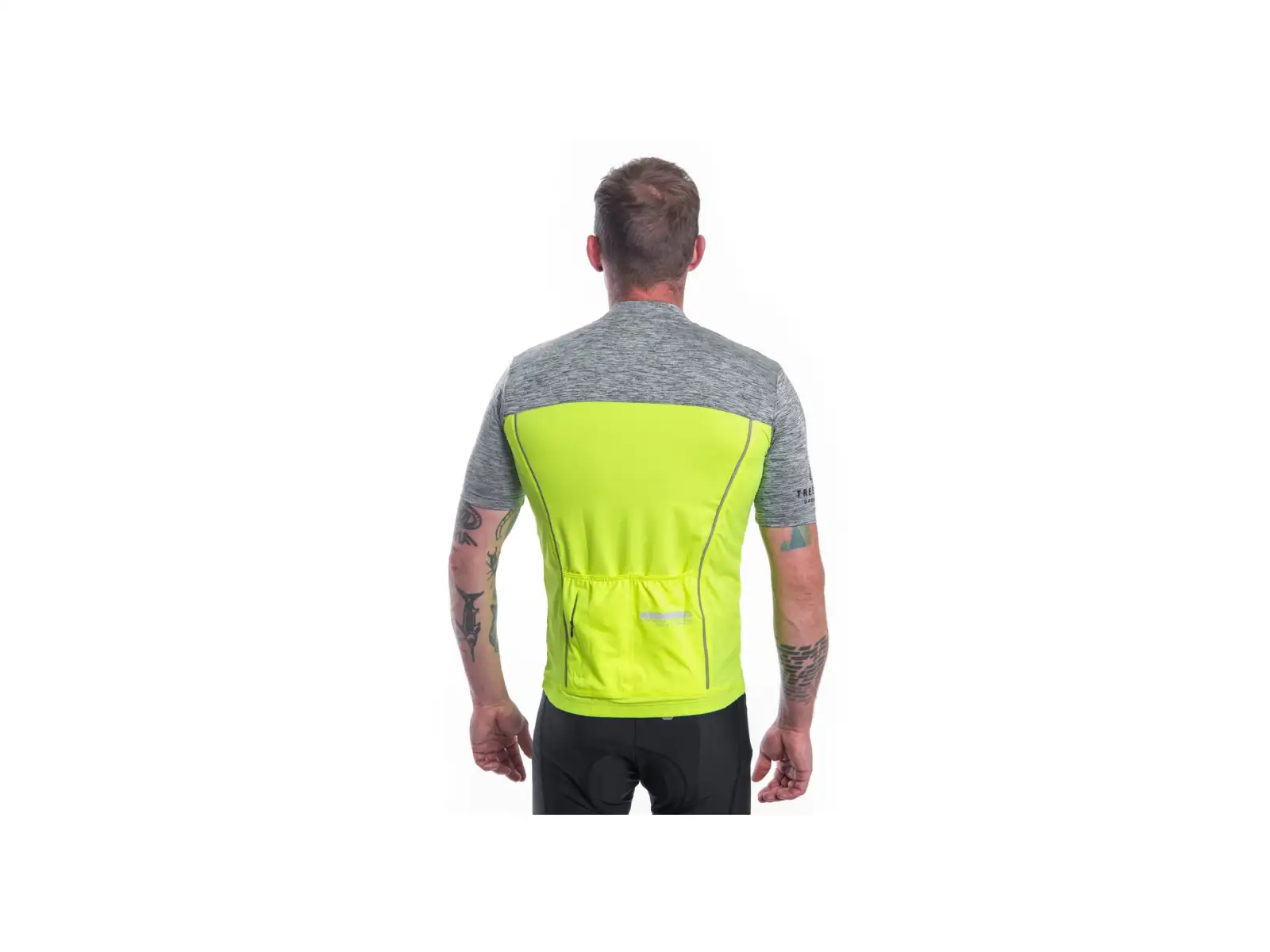 Sensor Cyklo Motion męska koszulka rowerowa krótki rękaw Neon Yellow/szary