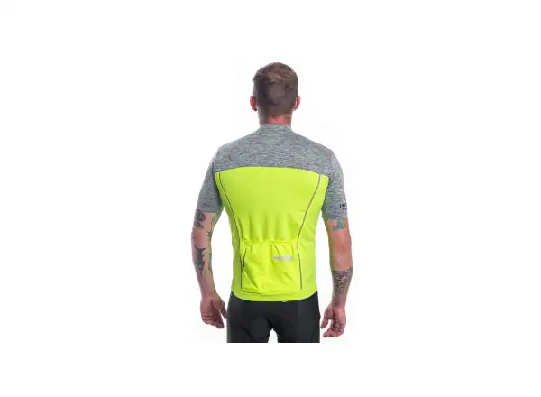 Sensor Cyklo Motion męska koszulka rowerowa krótki rękaw Neon Yellow/szary